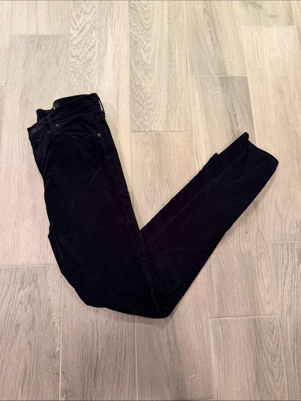 Adriano Goldschmied AG Women’s Black Corduroy Skinny Jeans Size 25